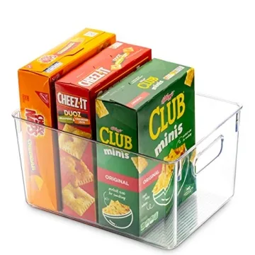 Durable BPA-Free Clear Pantry Organizer Bins 4-Pack