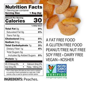 Brothers-ALL-Natural Fruit Crisps, Yellow Peach, 0.28-Ounce Bags (Pack of 24)