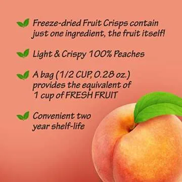 Brothers-ALL-Natural Fruit Crisps, Yellow Peach, 0.28-Ounce Bags (Pack of 24)