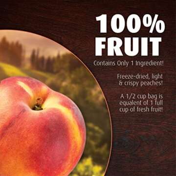 Brothers-ALL-Natural Fruit Crisps, Yellow Peach, 0.28-Ounce Bags (Pack of 24)