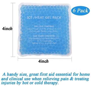 Small Ice Packs, Boo Boo Ice Packs for Injuries Reusable Hot Cold Packs Bulk Cold Compress for Pain ...