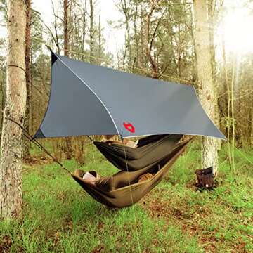 Rain Fly 12x10 Lightweight Survival Tarp for Camping