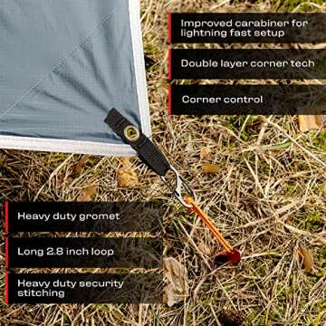 Rain Fly 12x10 Lightweight Survival Tarp for Camping