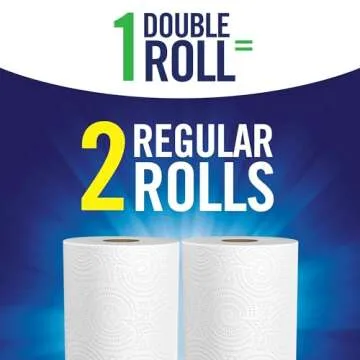 Sparkle Tear-A-Square Paper Towels, 2 Double Rolls = 4 Regular Rolls, Customizable Sheet Size Paper Towel