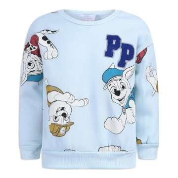 Paw Patrol Marshall, Rubble and Chase Boys 2 Piece Sweatshirt and Pant Sets for Toddlers and Little ...