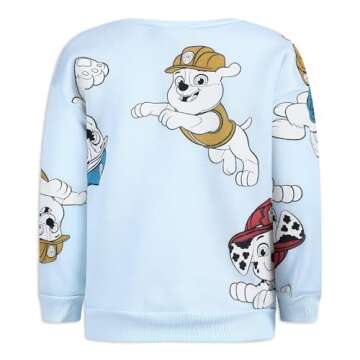 Paw Patrol Marshall, Rubble and Chase Boys 2 Piece Sweatshirt and Pant Sets for Toddlers and Little Kids