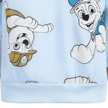 Paw Patrol Marshall, Rubble and Chase Boys 2 Piece Sweatshirt and Pant Sets for Toddlers and Little Kids