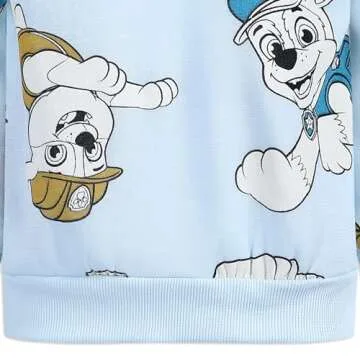 Paw Patrol Marshall, Rubble and Chase Boys 2 Piece Sweatshirt and Pant Sets for Toddlers and Little Kids