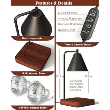 YIGEYIGE Candle Warmer Lamp