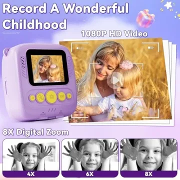 Instant Print Kids Camera - Fun 1080P Digital Photography
