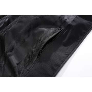 DECKTIN Women's Waterproof Raincoat Lightweight Rain Jacket Detachable Hood Travel Outdoor Black L