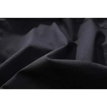 DECKTIN Women's Waterproof Raincoat Lightweight Rain Jacket Detachable Hood Travel Outdoor Black L