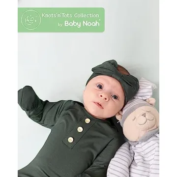 Baby Noah Knotted Gown Set with Hat for Newborns