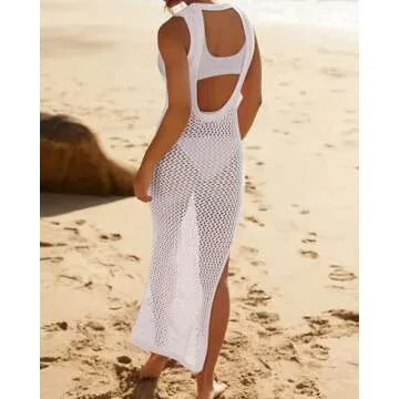 Bsubseach Crochet Cover Up for Women Swimsuit Coverup