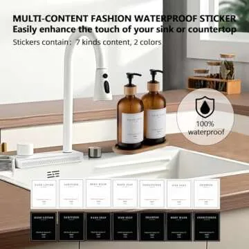 Stylish Amber Glass Soap Dispenser Set for Home Use