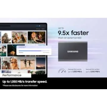 Samsung T7 Portable SSD - 1 TB High-Speed External Storage