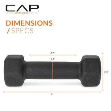 CAP Barbell Neoprene Dumbbells - 4 lb Pair in Black