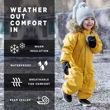 Reima Kids' Lappi Winter One-Piece Overall Snowsuit Insulated Outerwear 510360F9996098, Black, 3T