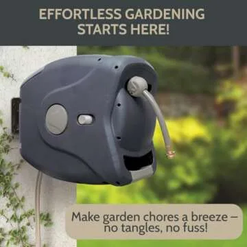 Sunneday 100ft Retractable Hose Reel for Easy Gardening
