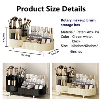 DASITON 360° Rotating Makeup Brush Holder for Your Vanity