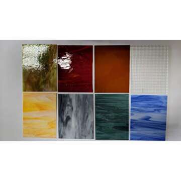 Vibrant Stained Glass Variety Pack of 8 Sheets 6" x 8"