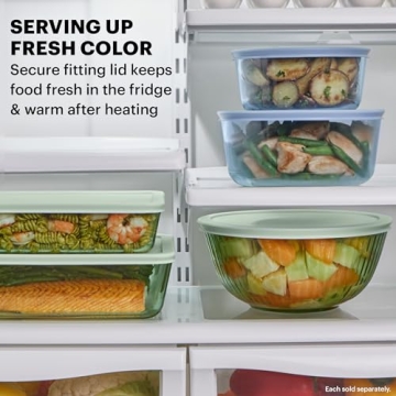 Stylish Pyrex Colors Mixing Bowls with Lids Set