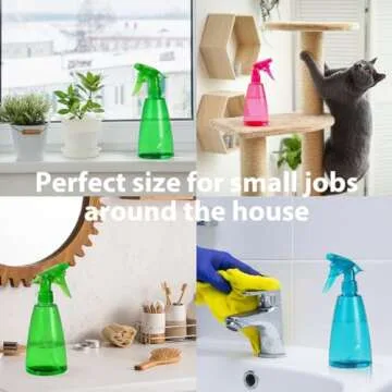 Bealee Multicolor Spray Bottles 3-Pack, 16 Oz, Leakproof