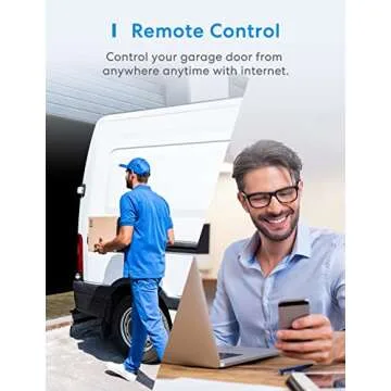 meross Smart Garage Door Opener Remote, Compatible with Apple HomeKit, Amazon Alexa, Google Assistant, SmartThings, Multiple Notification Modes, No Hub Needed