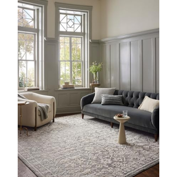 Loloi Magnolia Home by Joanna Gaines Area Rug in Grey/Ivory
