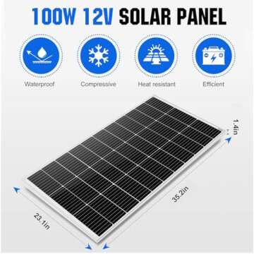 ECO-WORTHY 100W Solar Panel Kit for RV and Boats
