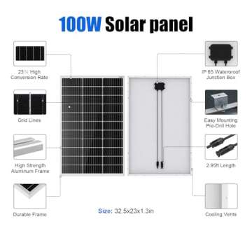 ECO-WORTHY 100W Solar Panel Kit for RV and Boats