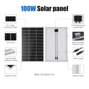ECO-WORTHY 100W Solar Panel Kit for RV and Boats