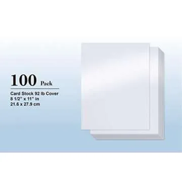 Bubbley White Shimmer Paper - 100-Pack Metallic Cardstock Paper, 92 lb Cover, Double Sided, Printer Friendly - Perfect for Weddings, Birthdays, Craft Use, Letter Size Sheets, 8.5 x 11 Inches