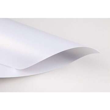Bubbley White Shimmer Paper - 100-Pack Metallic Cardstock Paper, 92 lb Cover, Double Sided, Printer Friendly - Perfect for Weddings, Birthdays, Craft Use, Letter Size Sheets, 8.5 x 11 Inches