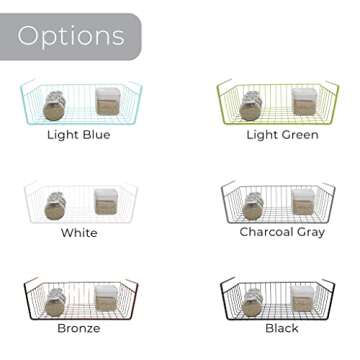 Smart Design Medium Undershelf Storage Basket - Snug Fit