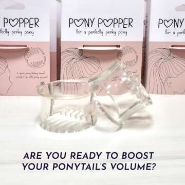 Pony Popper Hair Clip - Ultimate Solution for Full, Voluminous, and Natural Ponytails with Minimal E...