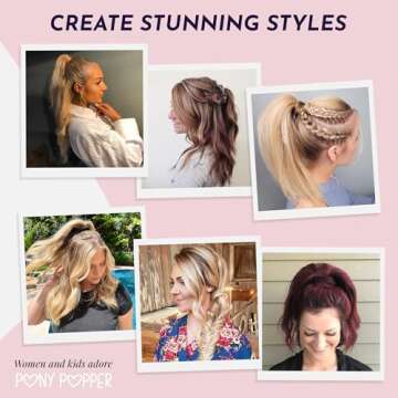 Pony Popper Hair Clip - Ultimate Solution for Full, Voluminous, and Natural Ponytails with Minimal Effort - Versatile Hair Clip for All Hair Types (Clear)