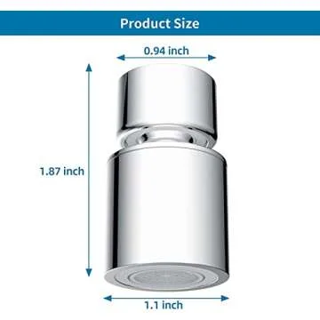 Hibbent NSF/ANSI/CAN 61 Certified Faucet Aerator, CUPC Certification 360° Twist Kitchen Sink Aerator, Dual-function Sink Sprayer Attachment, Faucet Replacement Part 55/64'' Female Thread, Chrome