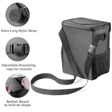 Ryhpez Car Trash Can with Lid - Car Trash Bag Hanging with Storage Pockets Collapsible and Portable Car Garbage Bin