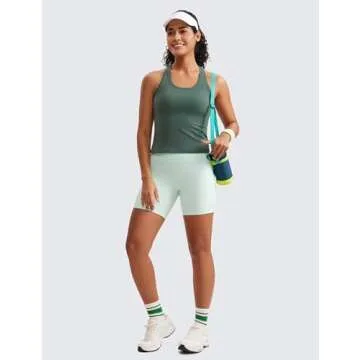 CRZ YOGA Women's Butterluxe Yoga Tank Top - Dark Green