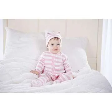 KicKee Pants Print Classic Ruffle Footie with Snaps (6-9 Months, Essentials Lotus Stripe)