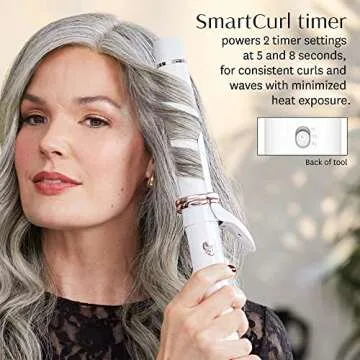 T3 CurlWrap 1" Automatic Rotating Curling Iron with Longer Barrel, 2 Timer Settings, 9 Heat Settings, Auto-Rotating Ceramic Barrel and Ion Generator for Fast, Easy Curls and Waves on All Hair Types