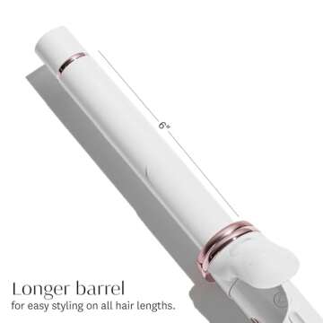 T3 CurlWrap 1" Automatic Rotating Curling Iron with Longer Barrel, 2 Timer Settings, 9 Heat Settings, Auto-Rotating Ceramic Barrel and Ion Generator for Fast, Easy Curls and Waves on All Hair Types