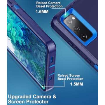 Aimoll-88 Galaxy S20 FE 5G Case with Screen Protector Heavy Duty Cover for Samsung S20 FE 5G Case Belt Clip Hybrid Shockproof Drop Protection Holster for Samsung Galaxy S20 FE 5G 6.5 inch