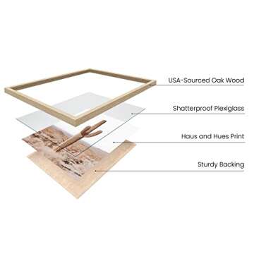 HAUS AND HUES Desert Succulent Wall Art - Botanical Prints Set of 6, Botanical and Cactus Art Prints...