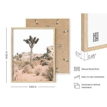HAUS AND HUES Desert Succulent Wall Art - Botanical Prints Set of 6, Botanical and Cactus Art Prints Wall Art, Cactus Art Wall Decor, Botanical Art Set Kitchen Prints (Beige Frame, 11x14)