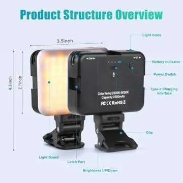 MQOUNY Rechargeable Selfie Light - Perfect for Vlogs