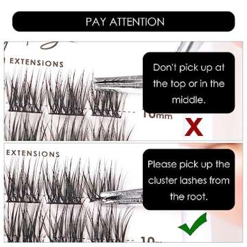 Cluster Lashes: 72 Individual Extensions for DIY Beauty