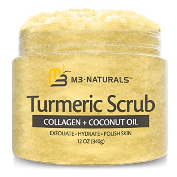Exfoliating Body Scrub Turmeric Body Scrub and Skin Exfoliator with Collagen and Coconut Oil Gently ...