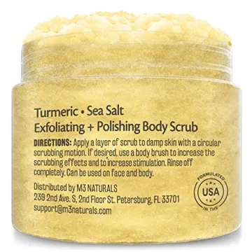 Exfoliating Body Scrub with Turmeric and Collagen by M3 Naturals